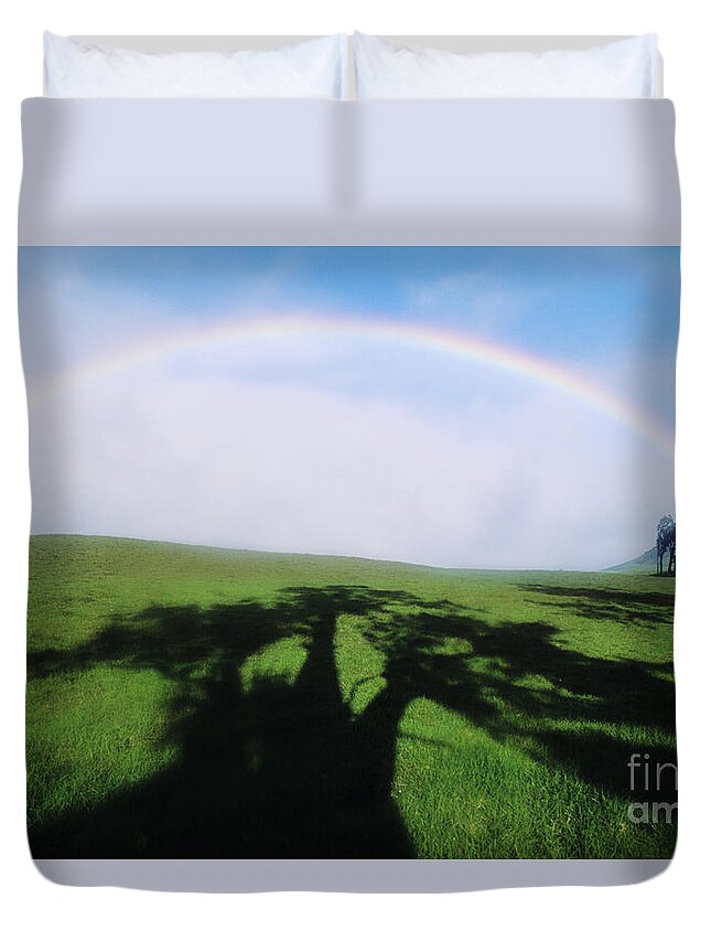 Afternoon Duvet Cover featuring the photograph Tree Shadow by Peter French - Printscapes