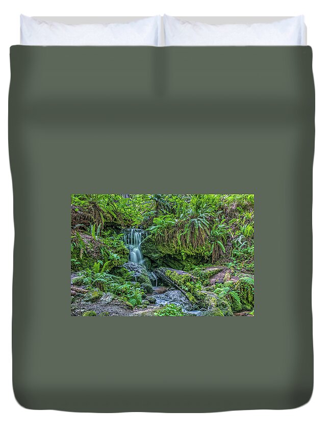 Trillium Falls Duvet Cover featuring the photograph Trillium Falls by George Buxbaum