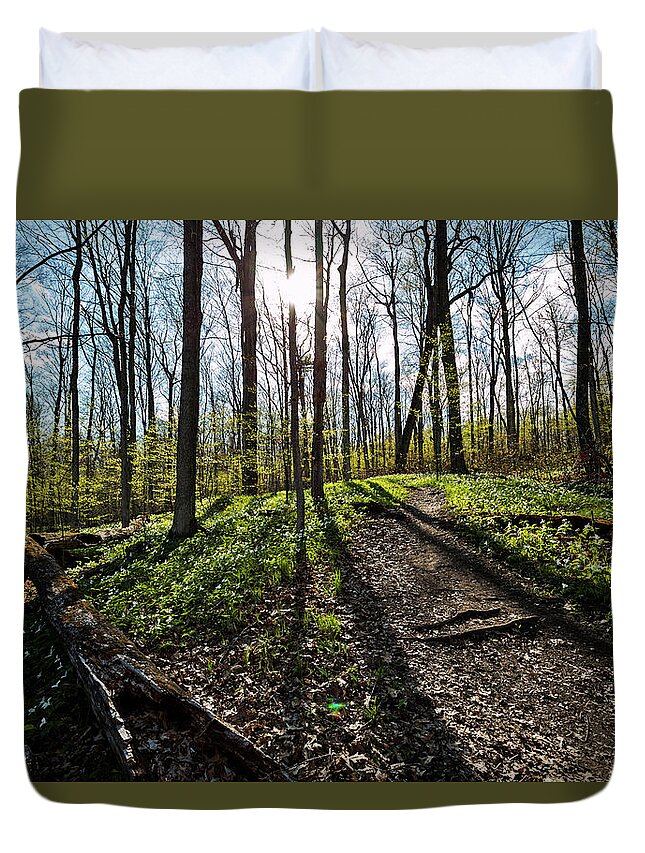 Matt Molloy Duvet Cover featuring the photograph Trillium Trail by Matt Molloy