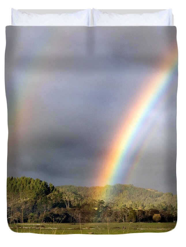 Triple Duvet Cover featuring the photograph Triple Promise by Nicholas Blackwell