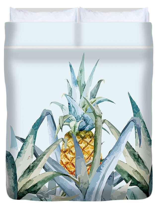 Summer Duvet Cover featuring the painting Tropical Feeling by Mark Ashkenazi
