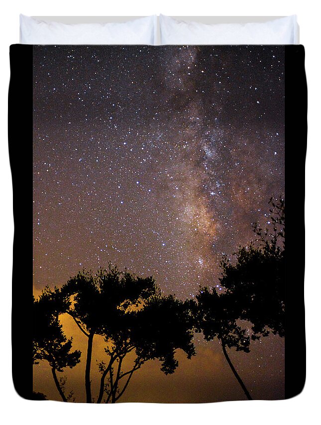 Milky Way Duvet Cover featuring the photograph Tropical Milky Way by Quinn Sedam