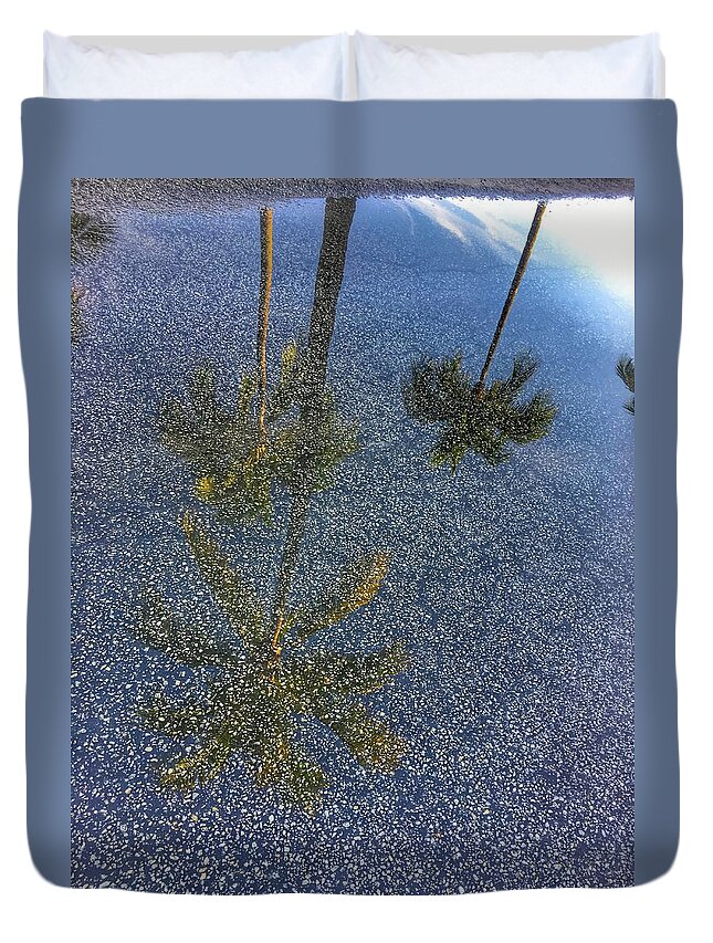 Florida Duvet Cover featuring the photograph Tropical Reflections 2 Delray Beach Florida by Lawrence S Richardson Jr