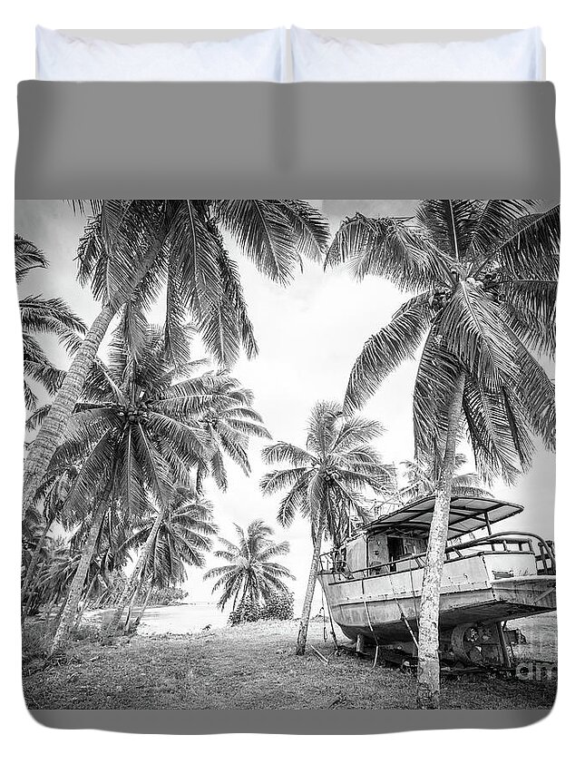 Boat Duvet Cover featuring the photograph True Places by Becqi Sherman