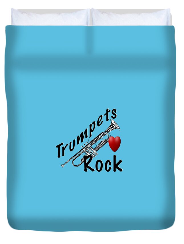 Trumpet Duvet Cover featuring the photograph Trumpets Rock by M K Miller