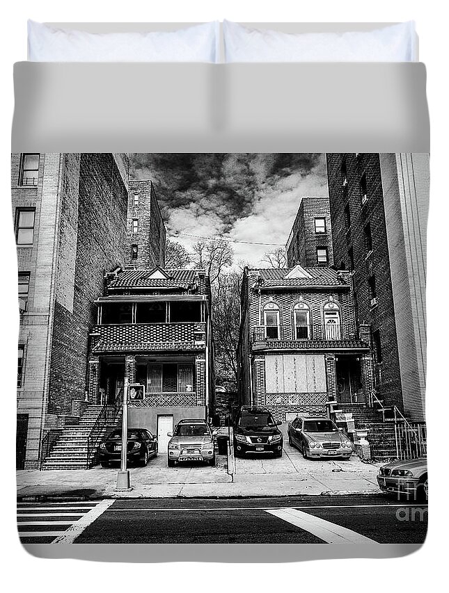House Duvet Cover featuring the photograph Twin Houses by Cole Thompson