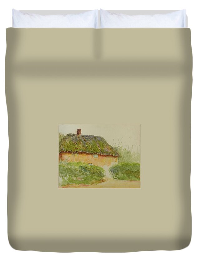 Helen Allingham Duvet Cover featuring the painting Two Hedges by MotionAge Designs