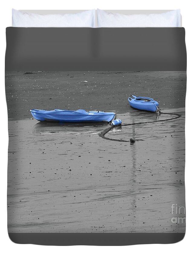 Kayak Duvet Cover featuring the photograph Two Kayaks by Sebastian Mathews Szewczyk