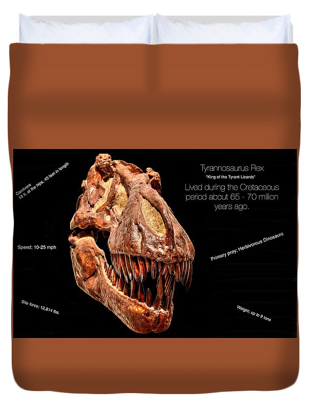Home Duvet Cover featuring the photograph Tyrannosaurus Rex by Richard Gehlbach