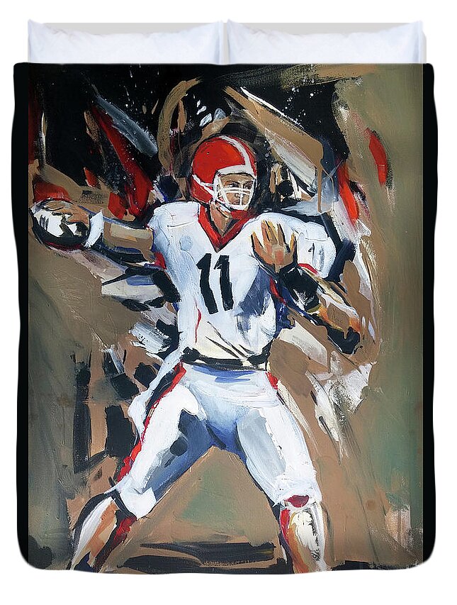 Uga From Duvet Cover featuring the painting Uga From by John Gholson