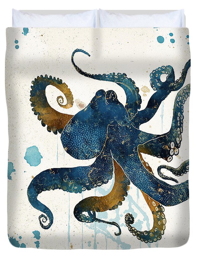  Underwater Duvet Cover featuring the digital art Underwater Dream III by Spacefrog Designs