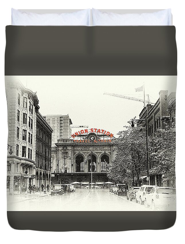 Union Station Duvet Cover featuring the photograph Union Station by Susan Rissi Tregoning