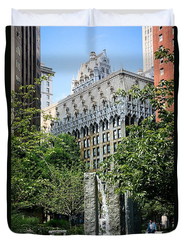 Union Trust Building Duvet Cover featuring the photograph Union Trust Building Pittsburgh Pennsylvania by Amy Cicconi