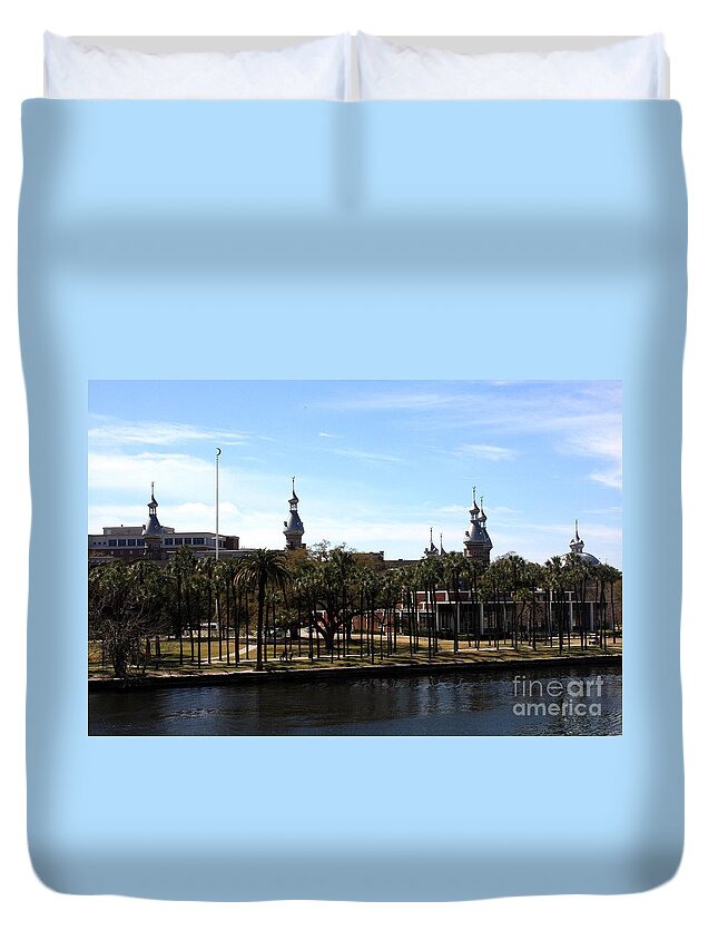 Tampa Duvet Cover featuring the photograph University of Tampa by Carol Groenen