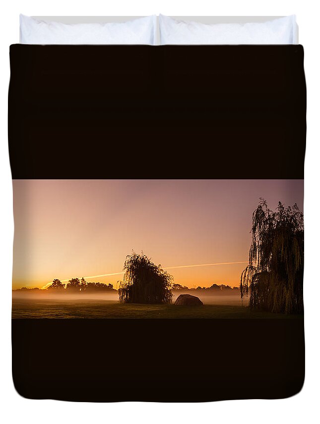 Buffalo Sunrise Duvet Cover featuring the photograph Unnamed 300 by Chris Bordeleau