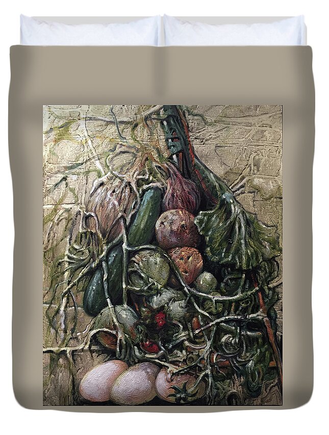 Harvest Duvet Cover featuring the painting Unstill Life by William Stoneham