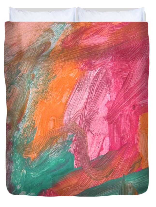 Art Duvet Cover featuring the sculpture Untitled 119 Original Painting by Iyanuoluwa Adeshina