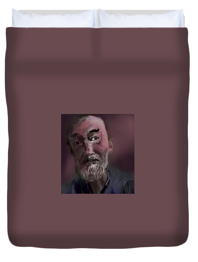 Portrait Duvet Cover featuring the painting Untitled - 26Nov2016 by Jim Vance
