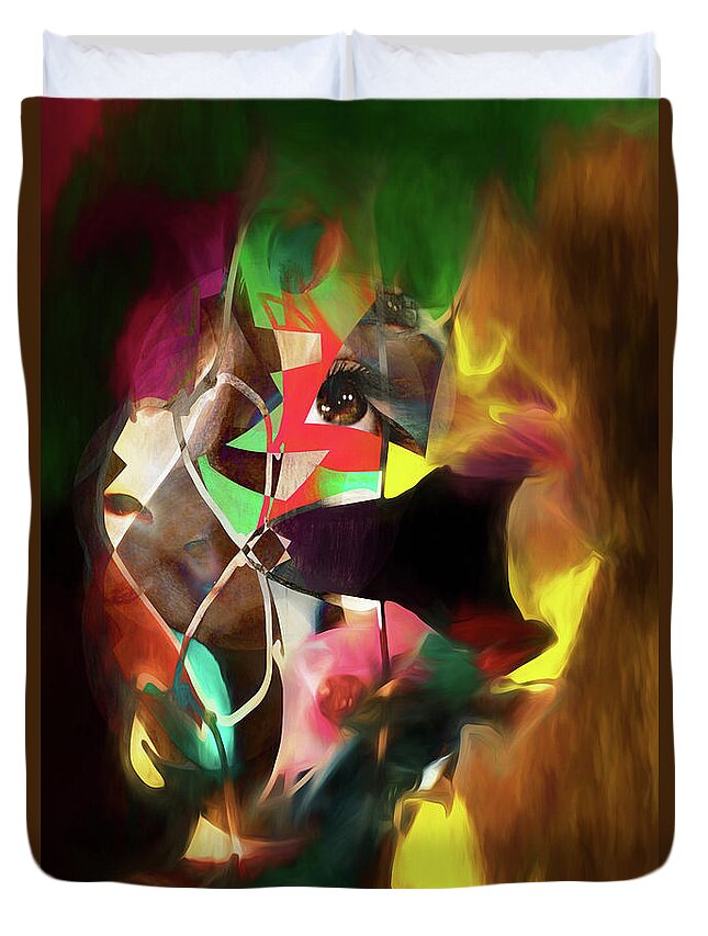 Abstract Duvet Cover featuring the photograph Untitled Work No. 3 by James Bethanis