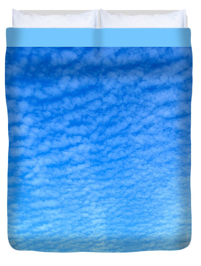 Clouds Duvet Cover featuring the photograph Unusual Clouds by Barbara Plattenburg
