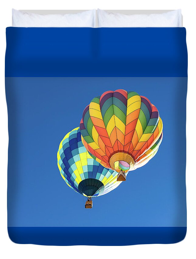 2018 Duvet Cover featuring the photograph Up in a Hot Air Balloon by James Sage