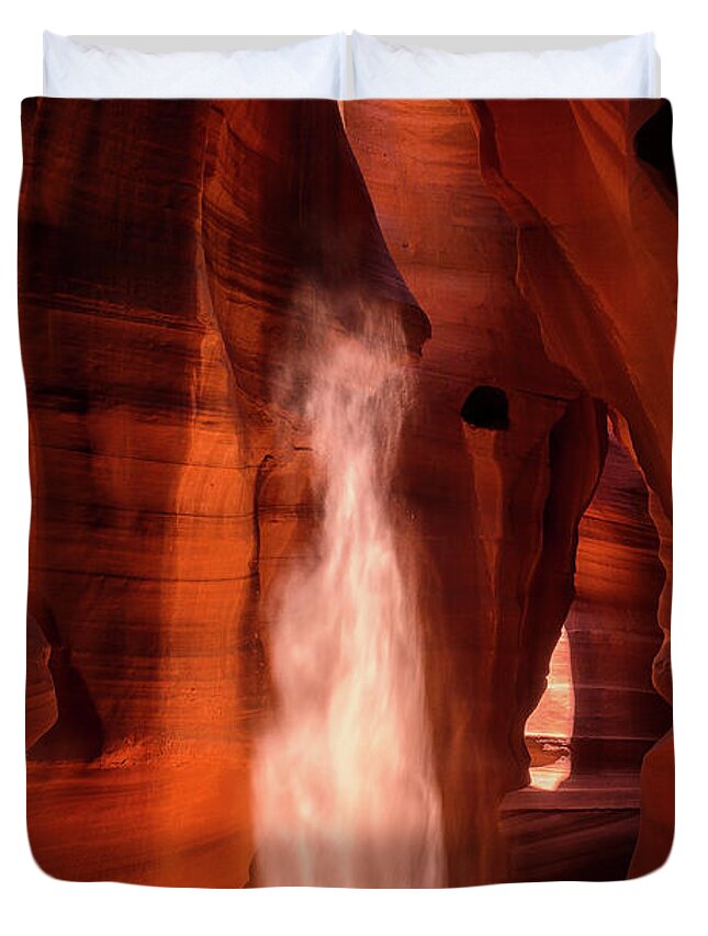 Antelope Canyon Duvet Cover featuring the photograph Upper Antelope Canyon VI by Giovanni Allievi