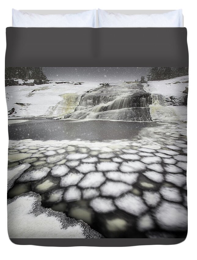 Art Duvet Cover featuring the photograph Upper Dog Falls at Silver Falls Provincial Park by Jakub Sisak