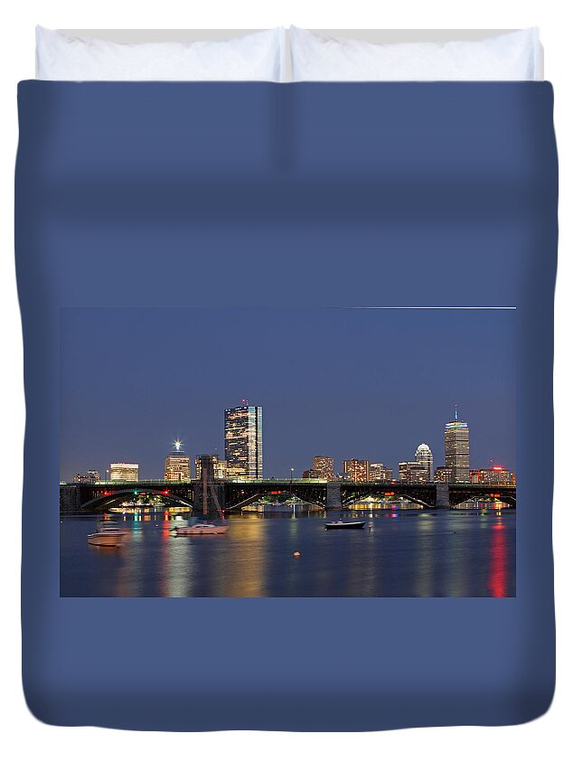 Boston Skyline Duvet Cover featuring the photograph Urban Boston by Juergen Roth