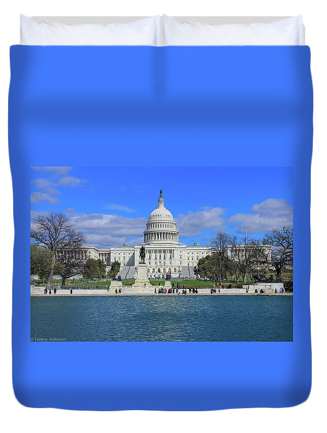 United States Capitol Duvet Cover featuring the photograph US Capitol by Tommy Anderson