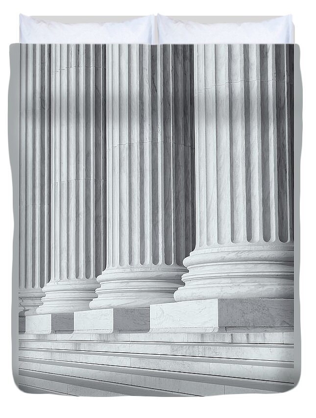 Clarence Holmes Duvet Cover featuring the photograph US Supreme Court Building IV by Clarence Holmes