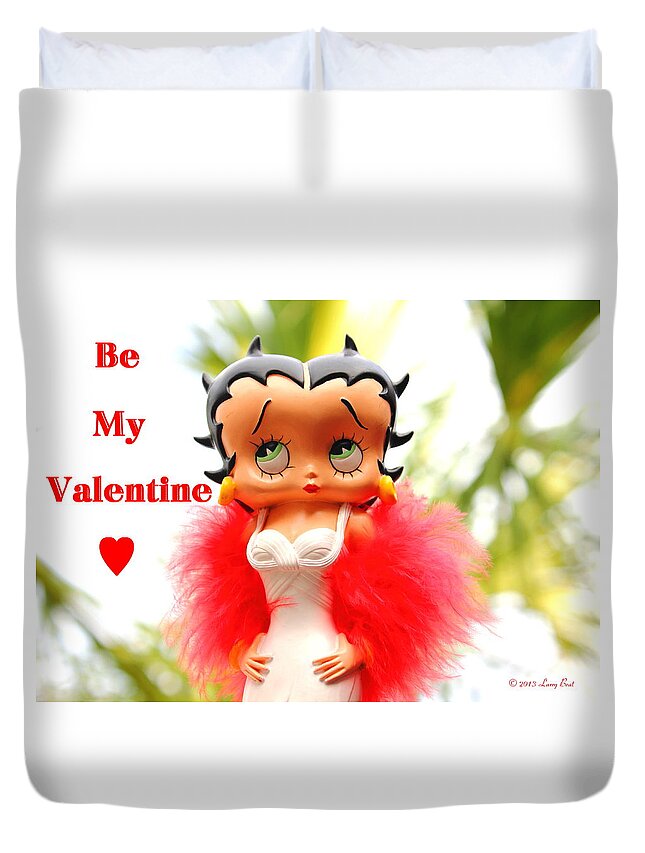 Betty Duvet Cover featuring the photograph Valentine Betty - Day by Larry Beat
