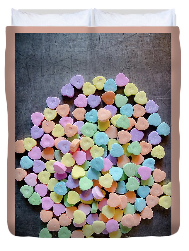 Love Duvet Cover featuring the photograph Valentine Candies by Andrea Anderegg