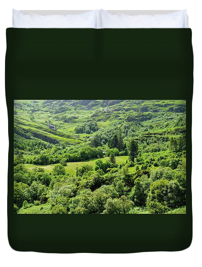 Green Duvet Cover featuring the photograph Valley Of Green by Joe Ormonde