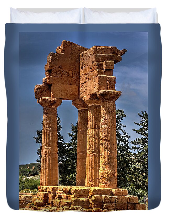  Duvet Cover featuring the photograph Valley of the Temples I by Patrick Boening
