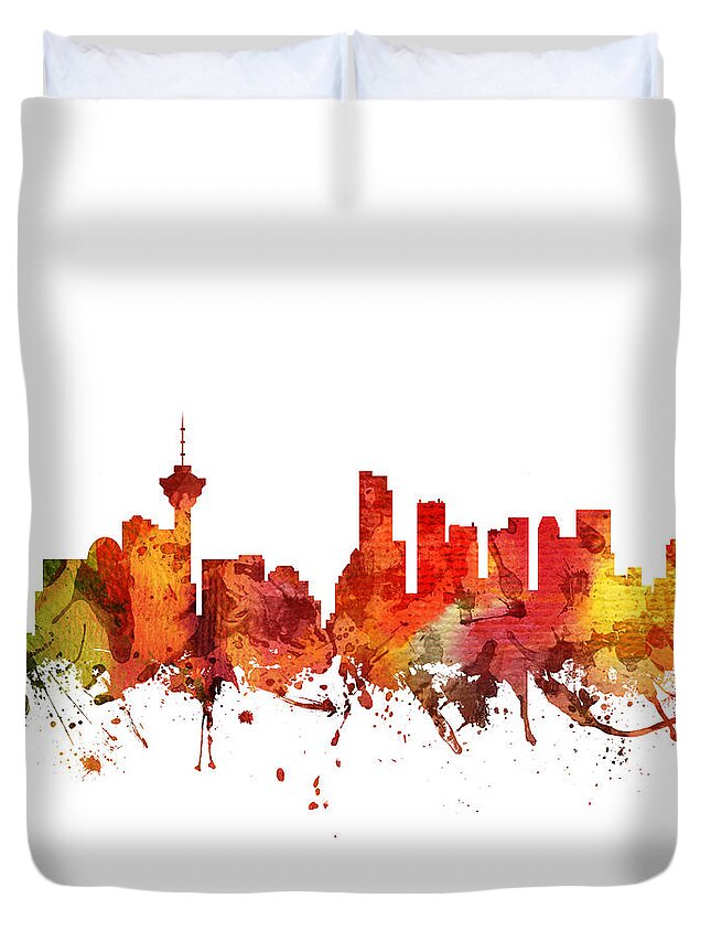 Vancouver Cityscape 04 Duvet Cover For Sale By Aged Pixel