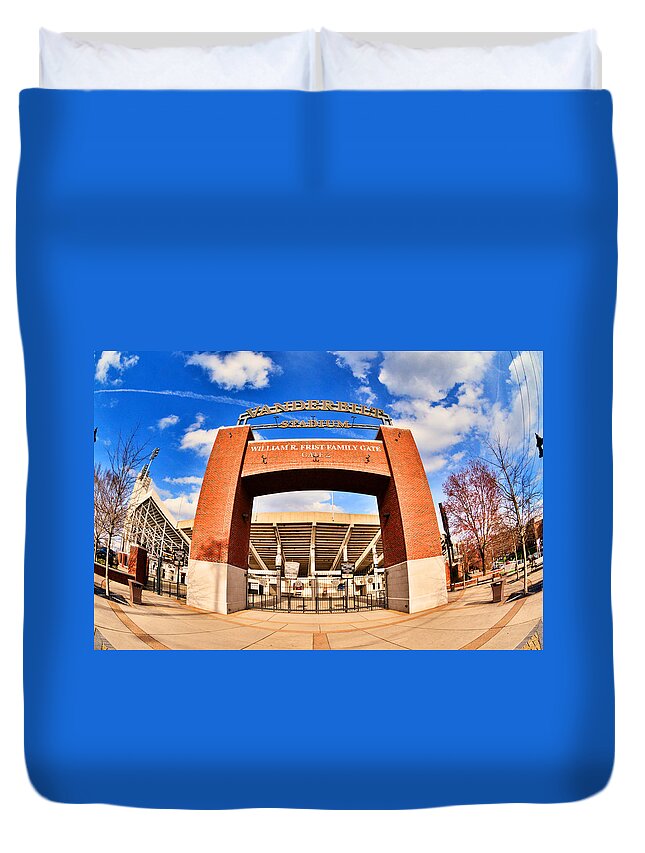 Vanderbilt Stadium Duvet Cover featuring the photograph Vanderbilt Stadium by Lisa Wooten