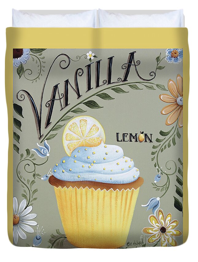 Vanilla Lemon Cupcake Duvet Cover For Sale By Catherine Holman
