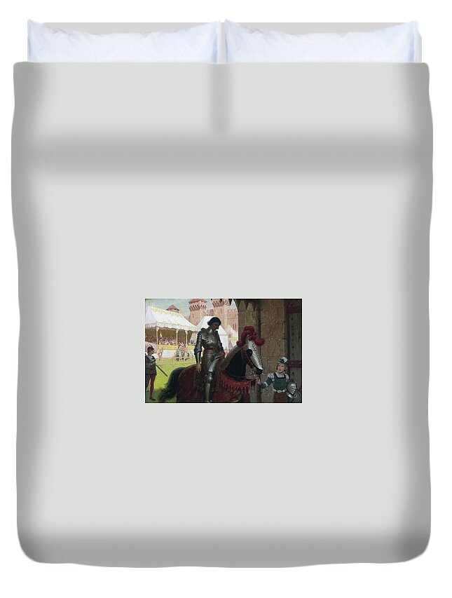 Vanquished Duvet Cover featuring the painting Vanquished by MotionAge Designs