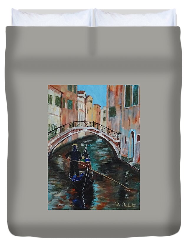 Diane Arlitt Duvet Cover featuring the painting Venice Morning by Diane Arlitt