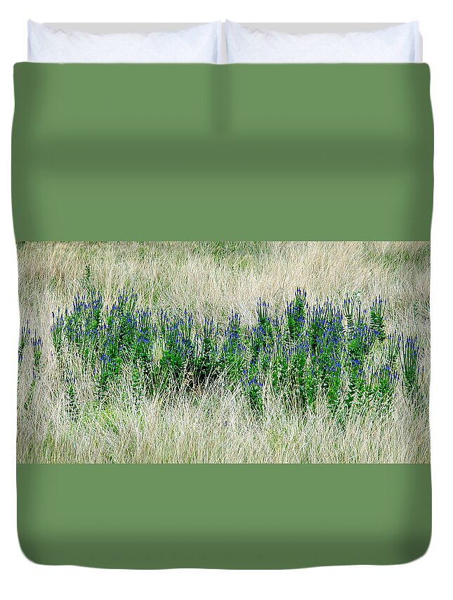 Nature Duvet Cover featuring the photograph Verbena Island by Jeff Phillippi