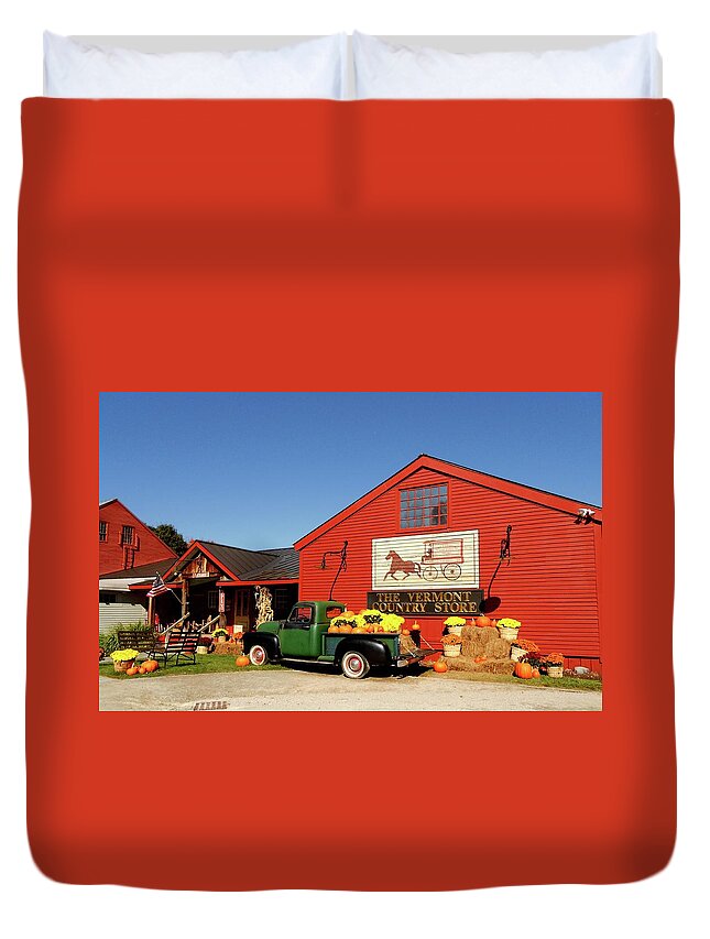Vermont Duvet Cover featuring the photograph Vermont Country Store by Linda Stern