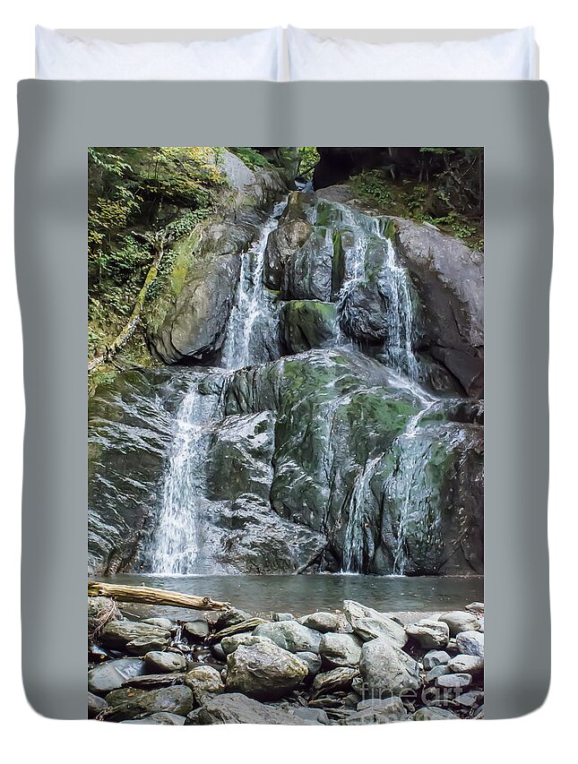 Vermont Duvet Cover featuring the photograph Vermont Waterfall by John Greco