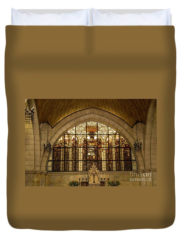 Christian Art Duvet Cover featuring the photograph Via Dolorosa 2nd Station by Adriana Zoon