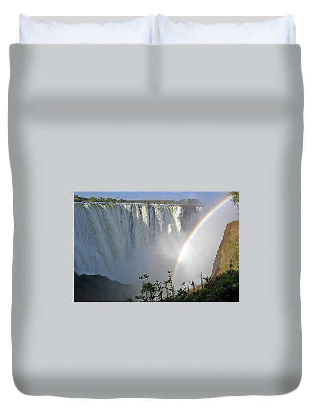 Victoria Duvet Cover featuring the photograph Victoria Falls by Ted Keller