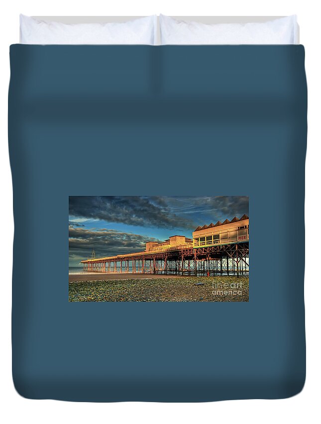 Victoria Pier Duvet Cover featuring the photograph Victoria Pier 1899 by Adrian Evans