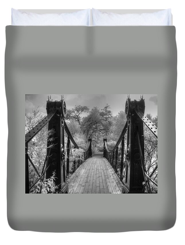 Bridge Duvet Cover featuring the photograph Victorian Bridge by Jane Linders