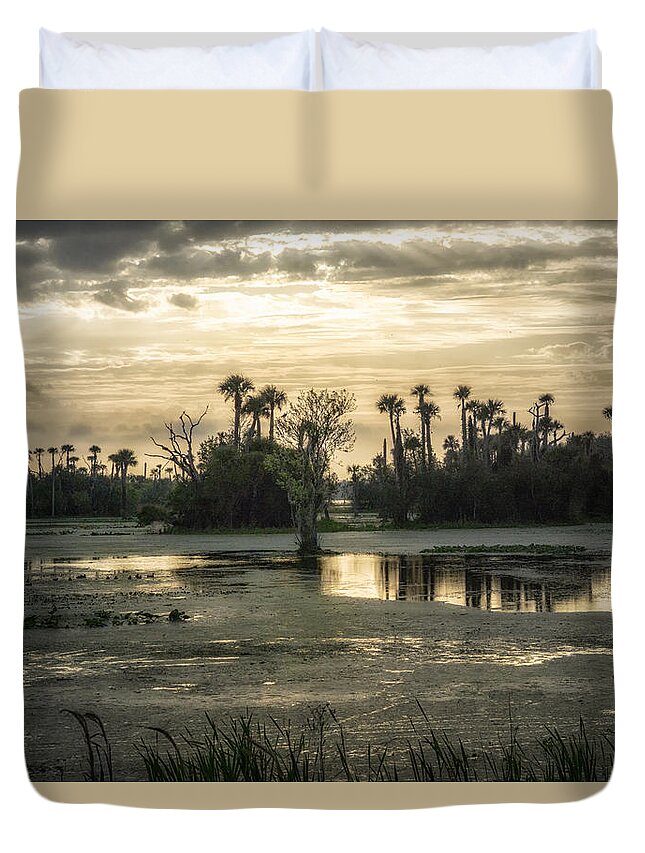 Crystal Yingling Duvet Cover featuring the photograph Viera Storm by Ghostwinds Photography