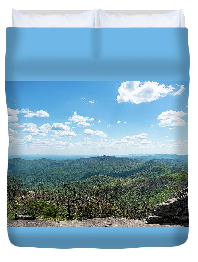 Georgia Duvet Cover featuring the photograph View from Blood Mountain Georgia by Lawrence S Richardson Jr