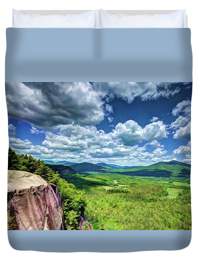 New England Duvet Cover featuring the photograph View from Cathedral Ledge by David Thompsen
