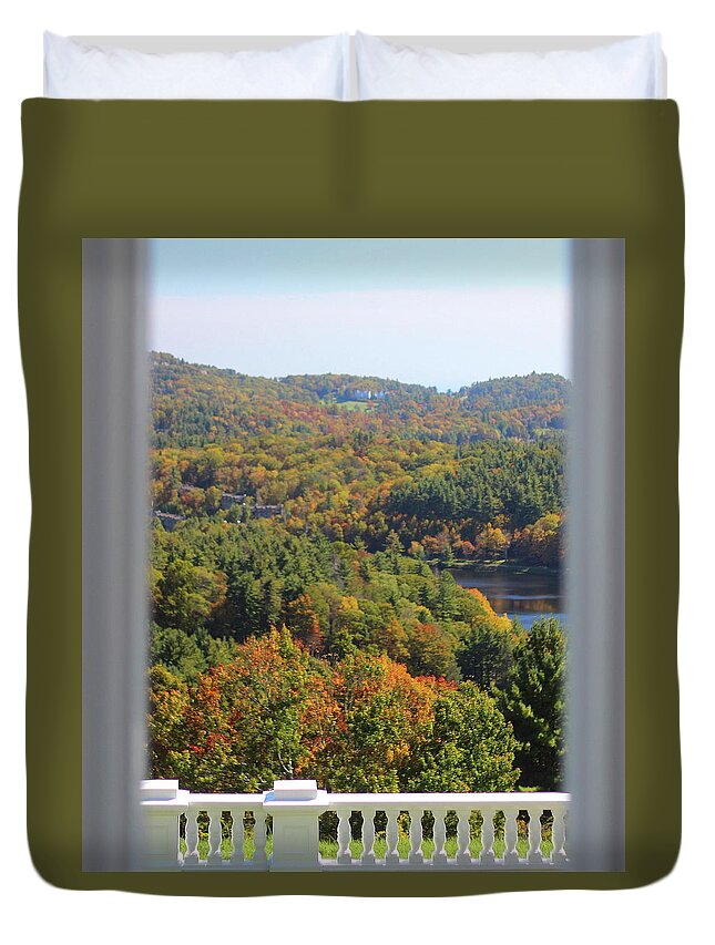 Nature Duvet Cover featuring the photograph View from Moses Cone 2014b by Cathy Lindsey